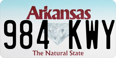 AR license plate 984KWY