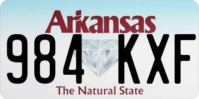 AR license plate 984KXF