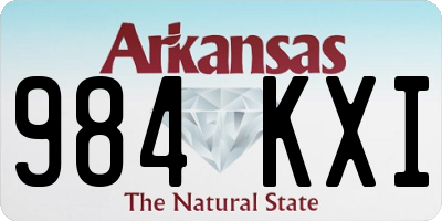 AR license plate 984KXI