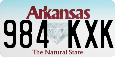 AR license plate 984KXK