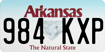 AR license plate 984KXP