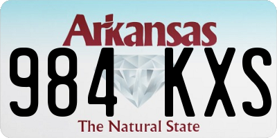 AR license plate 984KXS
