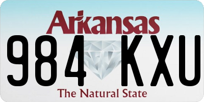 AR license plate 984KXU
