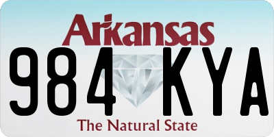 AR license plate 984KYA