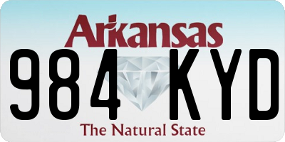 AR license plate 984KYD