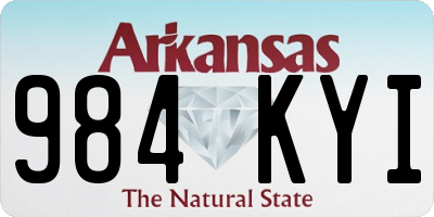 AR license plate 984KYI