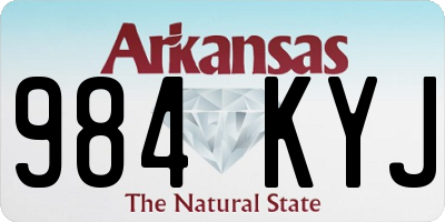 AR license plate 984KYJ
