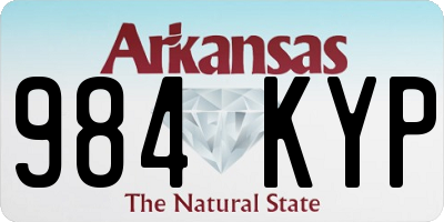AR license plate 984KYP
