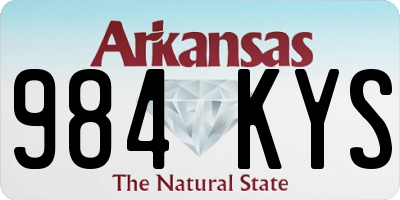 AR license plate 984KYS
