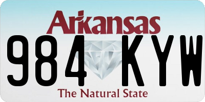 AR license plate 984KYW