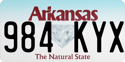 AR license plate 984KYX