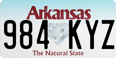 AR license plate 984KYZ