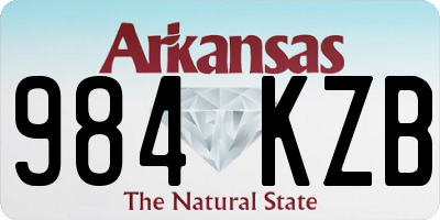 AR license plate 984KZB