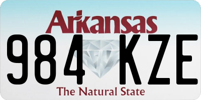 AR license plate 984KZE