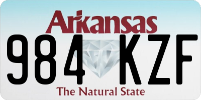 AR license plate 984KZF
