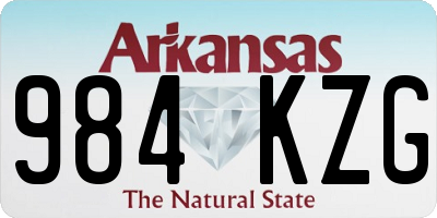 AR license plate 984KZG