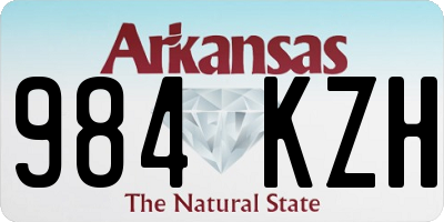 AR license plate 984KZH