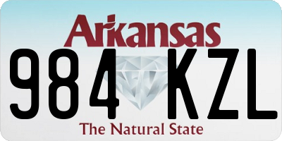 AR license plate 984KZL