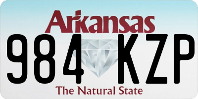 AR license plate 984KZP