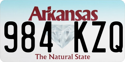 AR license plate 984KZQ