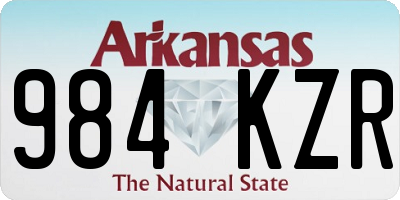 AR license plate 984KZR