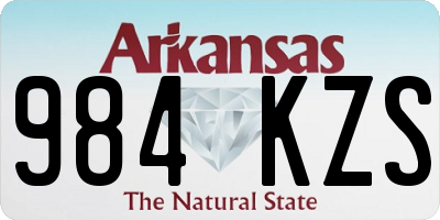 AR license plate 984KZS