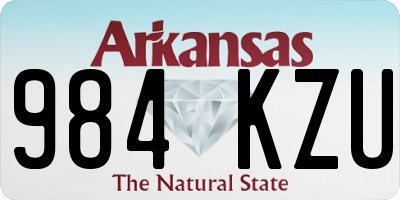 AR license plate 984KZU
