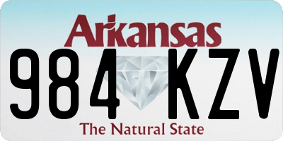 AR license plate 984KZV