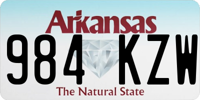 AR license plate 984KZW