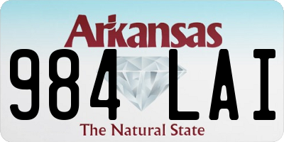 AR license plate 984LAI
