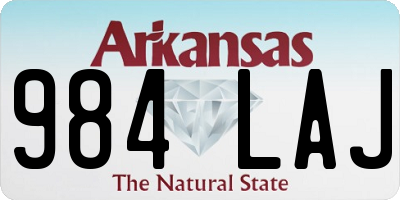 AR license plate 984LAJ