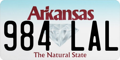 AR license plate 984LAL