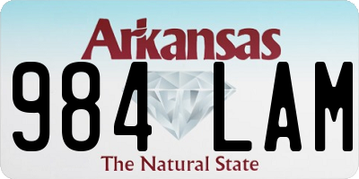 AR license plate 984LAM