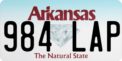 AR license plate 984LAP