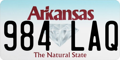 AR license plate 984LAQ