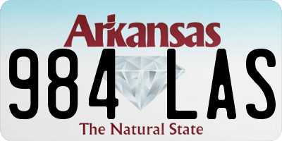 AR license plate 984LAS