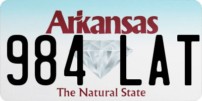 AR license plate 984LAT