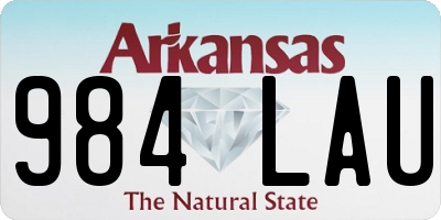 AR license plate 984LAU