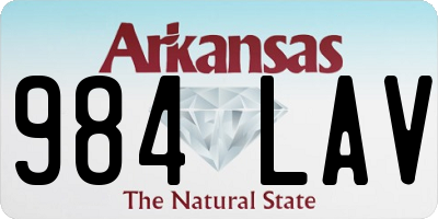 AR license plate 984LAV