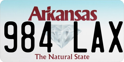 AR license plate 984LAX