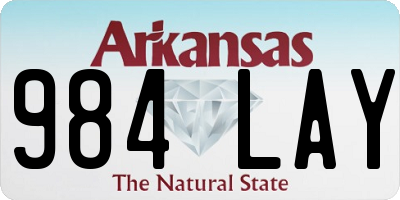 AR license plate 984LAY