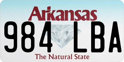AR license plate 984LBA