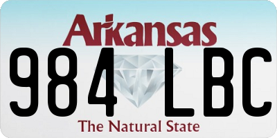 AR license plate 984LBC
