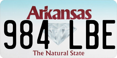 AR license plate 984LBE