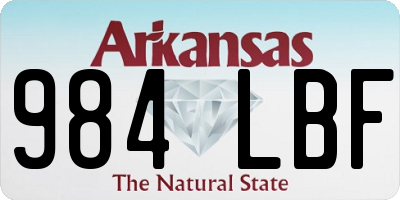 AR license plate 984LBF