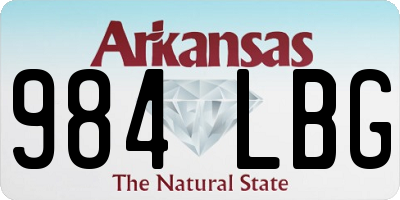 AR license plate 984LBG