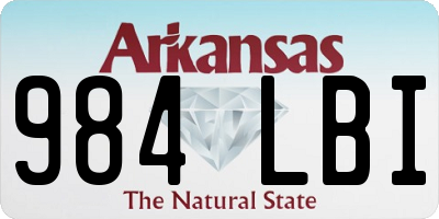 AR license plate 984LBI