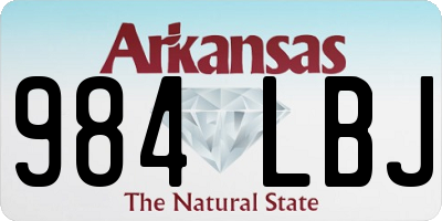 AR license plate 984LBJ