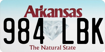 AR license plate 984LBK