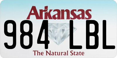 AR license plate 984LBL